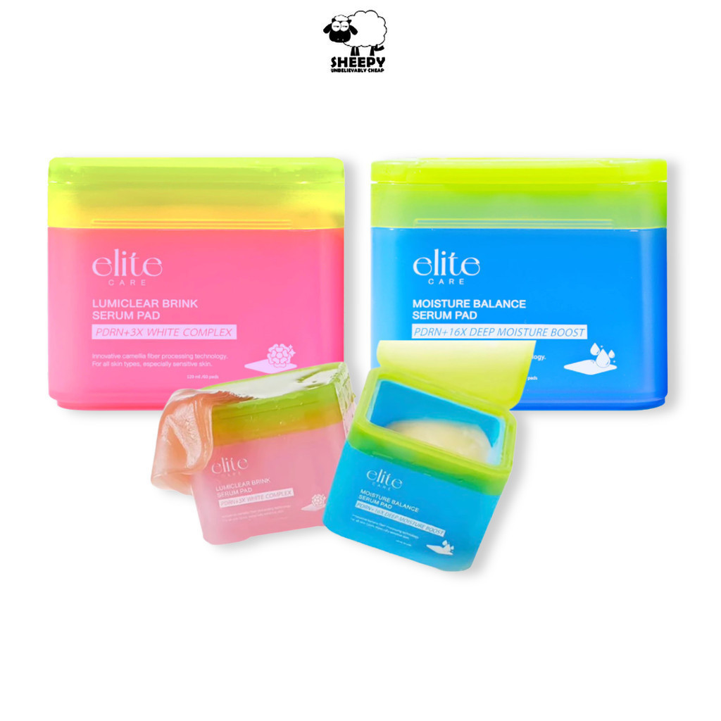 Elite Care Serum Pad เซรั่มแพด สูตรผิวชุ่มชื้น และ สูตรไบร์ทเทนนิ่ง ผิวเนียนนุ่ม