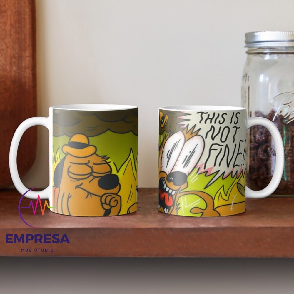 This Is Not Fine Dog Meme Ceramic Coffee Gift Tea Mug