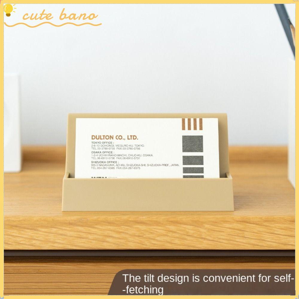 BANO Business Card , Location Card Organizer Simple Desktop Shelf Box, Creative Durable Storage Box 