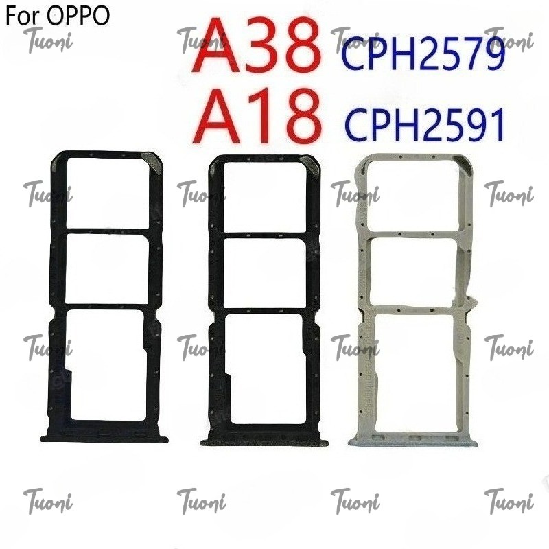 สําหรับ OPPO A18 A38 CPH2591 CPH2579 ซิมการ์ดถาดผู้ถือสล็อต