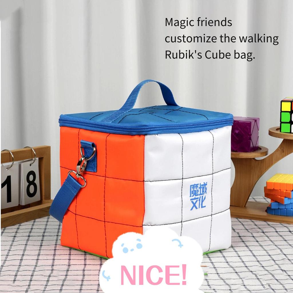 Moyu Culture Rubiks Cube อุปกรณ์กระเป๋าถือ Rubiks Cube Storage Carry กระเป๋าผ้าใบอุปกรณ์เสริมพิเศษ M