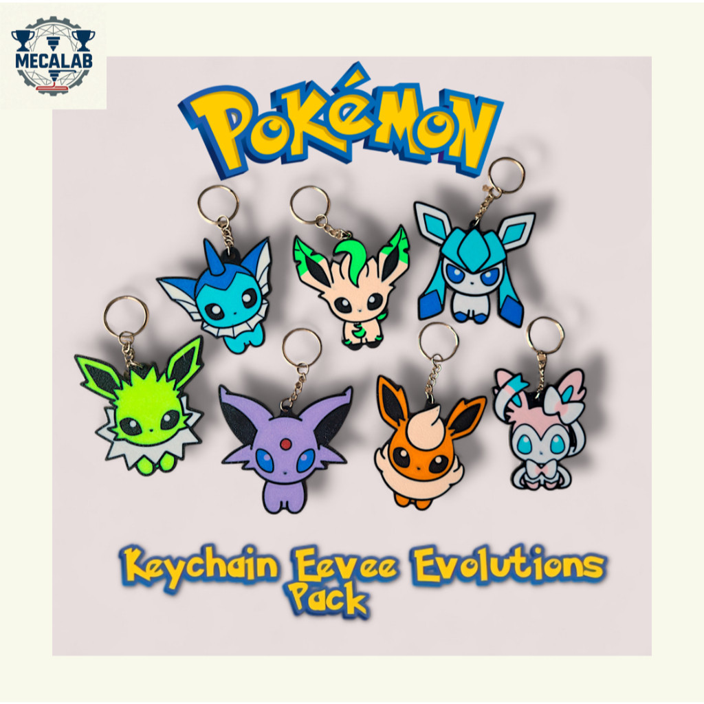 Pokémon Keychain – Eevee Evolutions Set (พวงกุญแจ Eevee Evolutions Pack) - พวงกุญแจน่ารัก