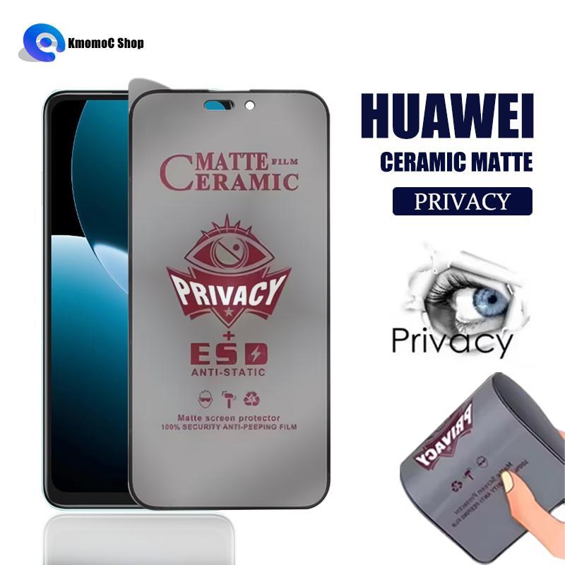 Matteเซรามิคป้องกันหน้าจอความเป็นส่วนตัวสําหรับHuawei Nova 14 14i Y73 13i Y72 12 12i 11 11i Y61 Y71 Y90 Y70 Plus Y60 10 9 SE 5G Anti-Spyฟิล์ม