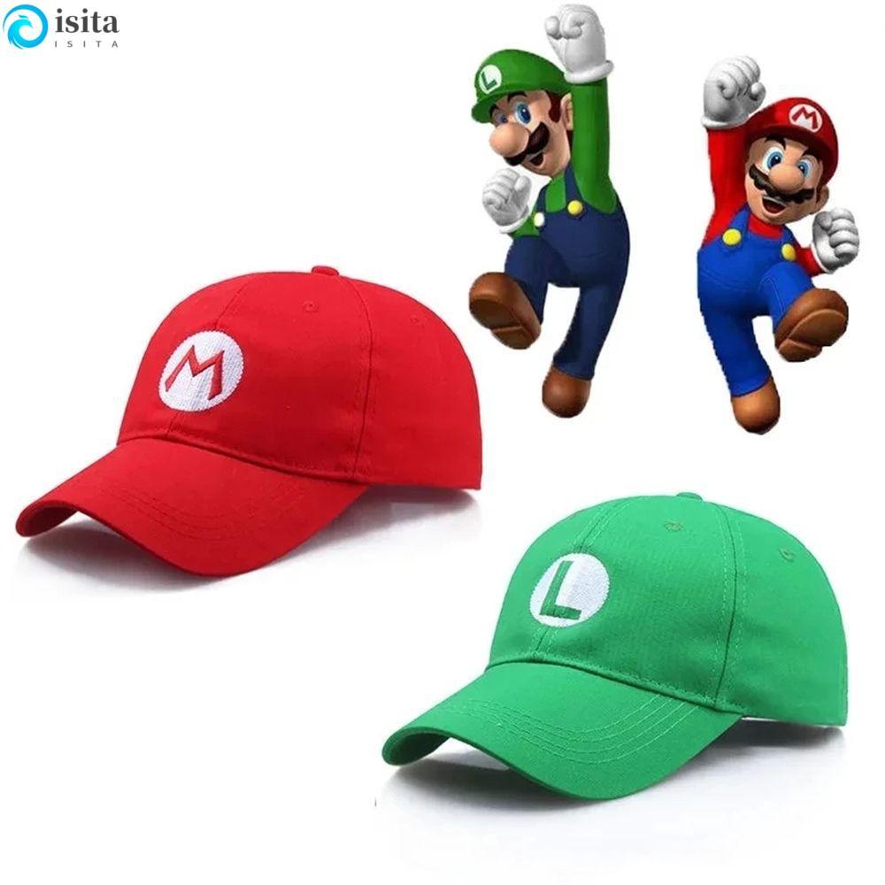 ISITA Super Mario Caps Snapback น่ารัก Odyssey Luigi Bros คอสเพลย์อุปกรณ์เสริมคริสต์มาสหมวกเบสบอลแบบ