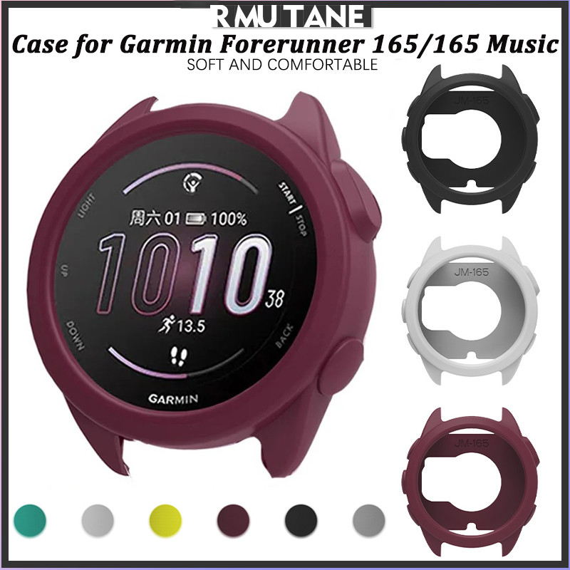 ป้องกันกรณียาง Gores สำหรับ for Garmin Forerunner 165 / 165 Music อุปกรณ์ป้องกันหน้าจอซิลิโคนอ่อนอ่อนอุปกรณ์กันชนกลวง