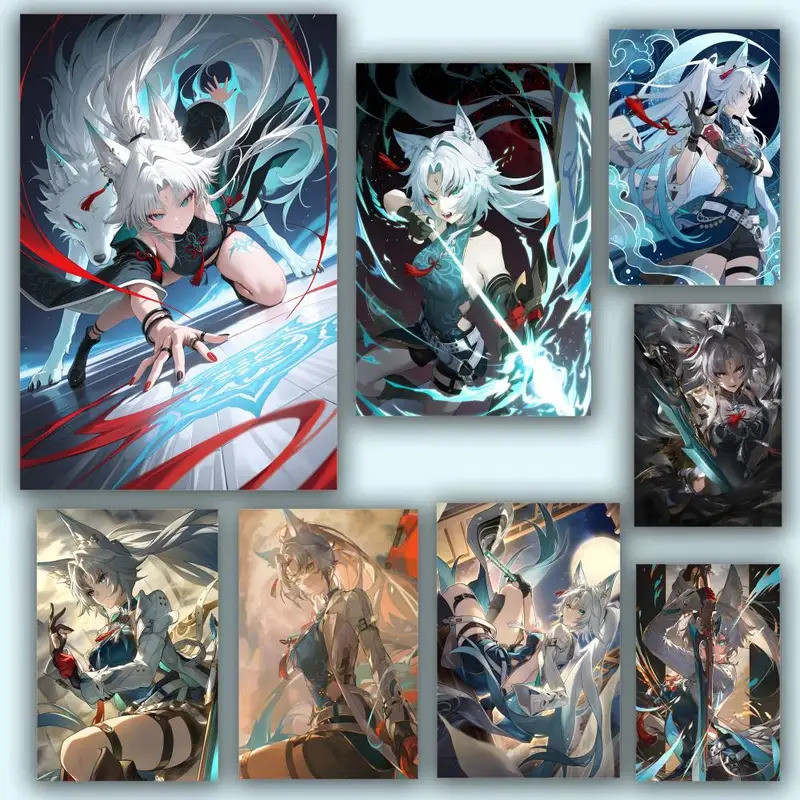 Feixiao H-Honkai Star Rail โปสเตอร์พรีเมี่ยม Crease กันน้ําความงาม Wall Art ออกแบบสําหรับห้องนั่งเล่