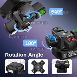 ไฟดิสโก้เทค LED 4-IN-1 Mini Moving Head DJ Light 48W ไฟดิสโก้ Party Lights ไฟเลเซอร์เวที ไฟ LED