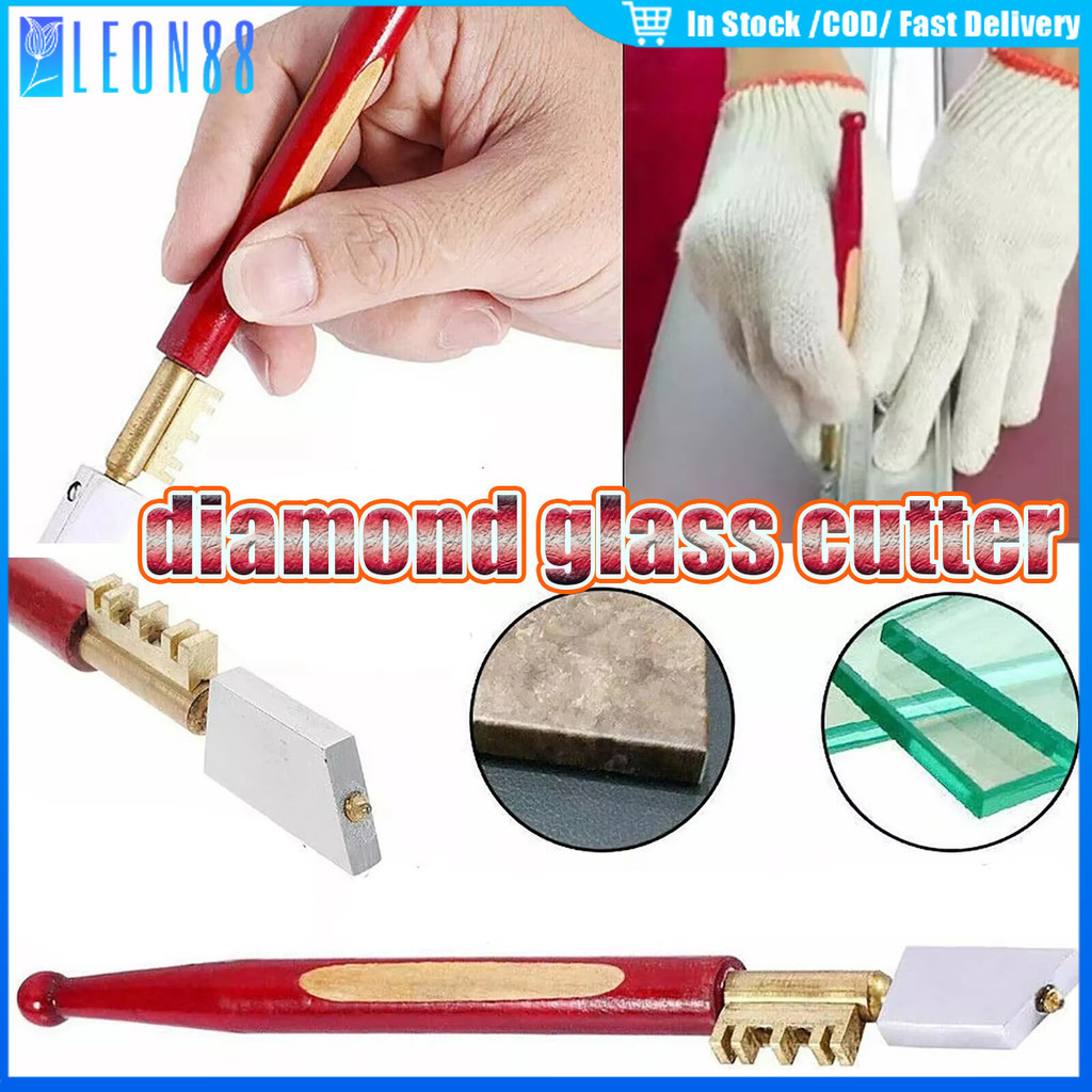 ของมาใหม่！มีดตัดกระจก มีดกรีดกระเบื้อง อเนกประสงค์ ความยาว180MM ด้ามไม้ เครื่องมือช่างพกพา  