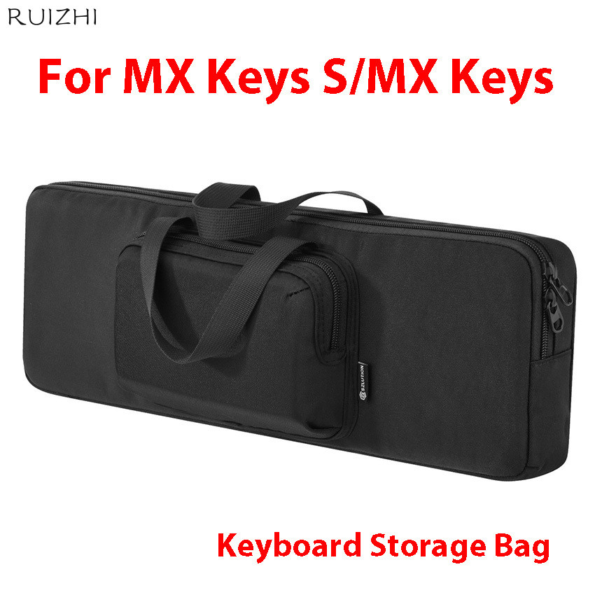 สําหรับ MX Keys S/MX Keys คีย์บอร์ดกระเป๋าเก็บ 87-Key Dual-Pocket คีย์บอร์ดกระเป๋าถือกระเป๋าเดินทาง