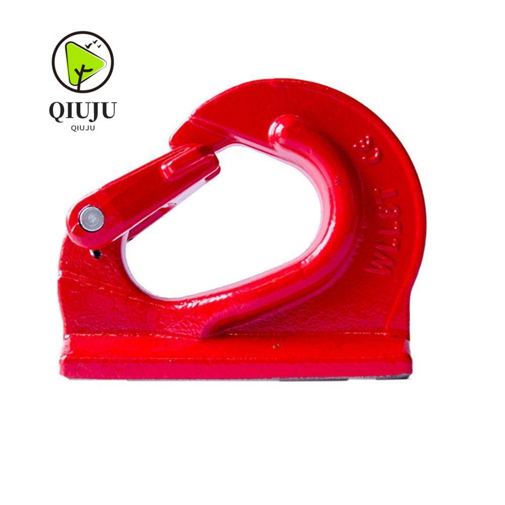 QIJU ตะขอยกสําหรับงานหนัก, 2T 4400lbs ความจุ G80 ตะขอยึดเชื่อม, เหล็กโลหะผสมสีแดงพร้อมตะขอเชื่อมสลัก