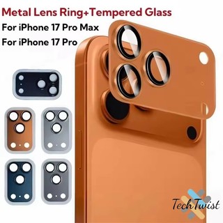 3D ตัวป้องกันกล้องโลหะระดับพรีเมียม สําหรับ iPhone 17 Pro Max 17 Pro 17 Air i17 ฝาครอบเลนส์ด้านหลัง คลุมทั้งหมด