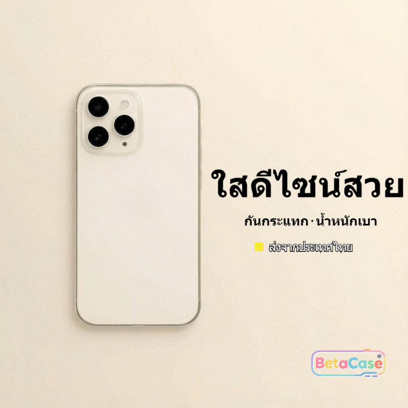 เคสโทรศัพท์ใสดีไซน์สวย แองเจลตา สำหรับ iPhone 7 7P XR X XSMax 11 12 13 14 15 16Pro / Pro Max เคสกันกระแทก น้ำหนักเบา