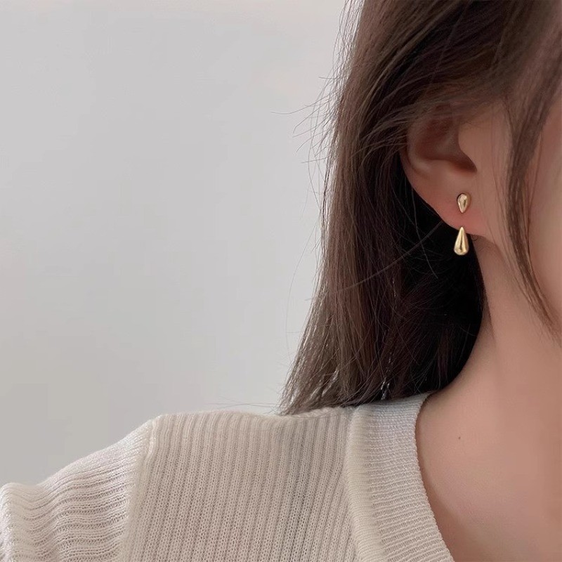 ต่างหูหยดน้ําขนาดเล็กผู้หญิงเกาหลีกลับแขวนต่างหูน้ําตา1สไตล์2สวมใส่บุคลิกภาพหูเครื่องประดับของขวัญขายส่ง