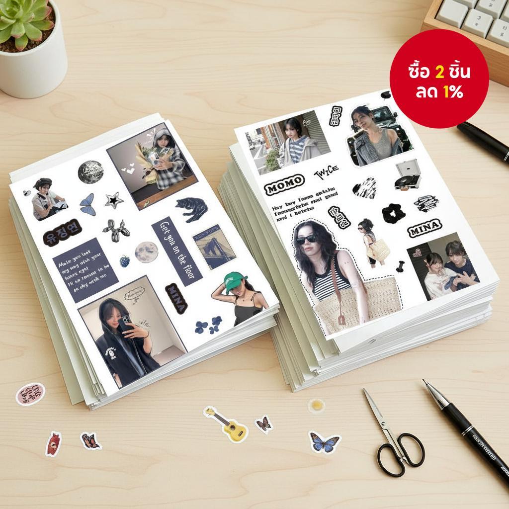 สติ๊กเกอร์ TWICE K-Pop Girl Group Decals 8 ชิ้น สําหรับติดแล็ปท็อป สเก็ตบอร์ด และแก้วน้ํา