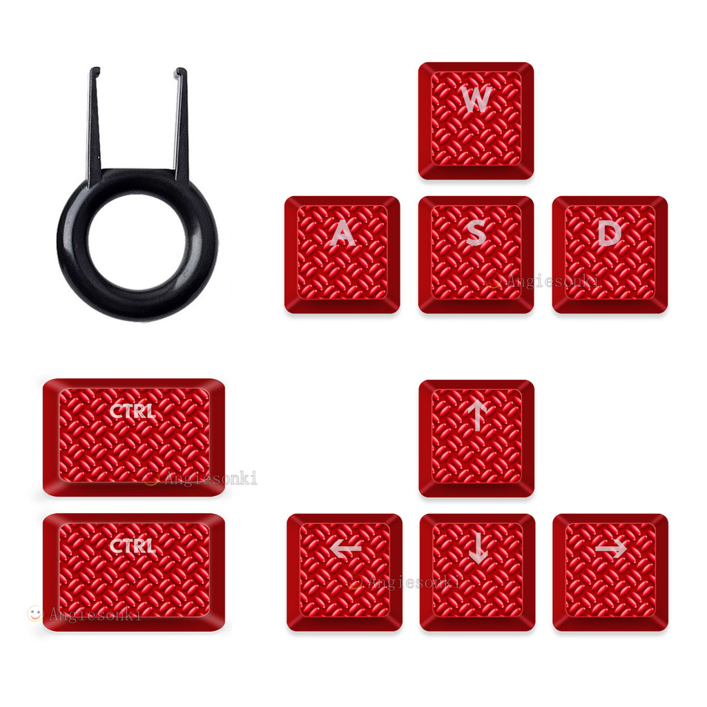 sa keycap keycap เหมาะสําหรับ Logitech G915/913 G815/813 Dark Red Texture Anti-slip Light โปร่งแสง K