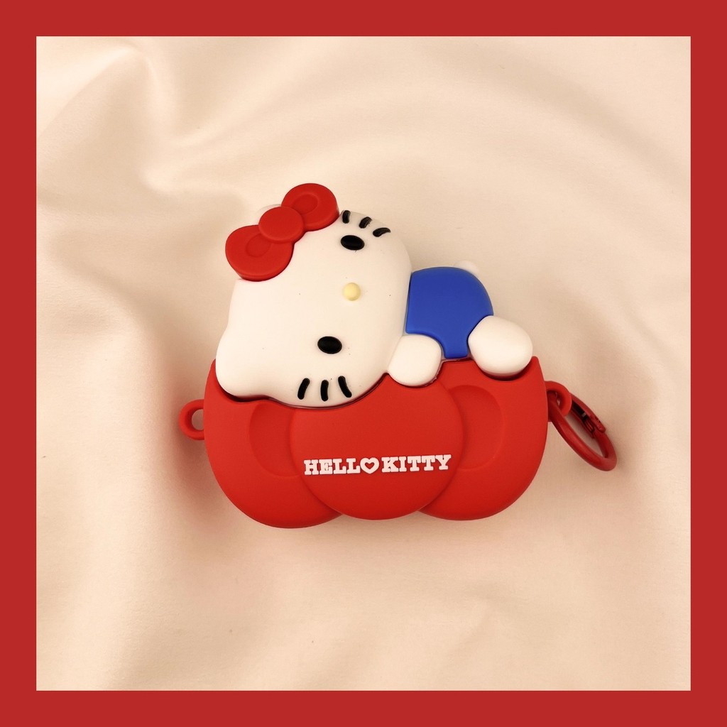 สต๊อกพร้อมเคสสําหรับ Roseselsa EarFree i5/OpenFree/OpenFun/Ceramics MK2/Ceramics Ultra Creativeและน่ารัก 3Dการ์ตูนHello Kittyซิลิโคนกันกระแทกหูฟังฝาครอบป้องกัน