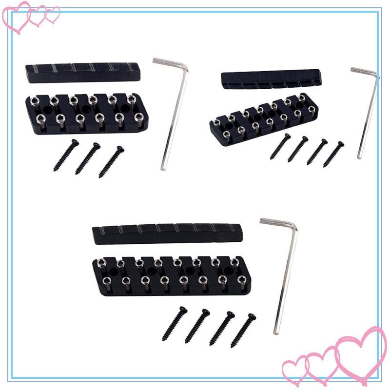[meteor2] 6 String/ 7 String/ 8 String Headless Guitar Bridge & Slotted Nut Set