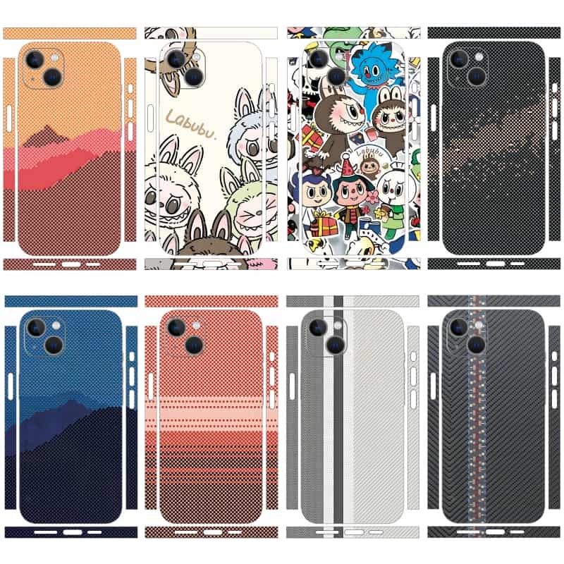 ฟิล์มกันรอยแบบเต็มหน้าจอสติกเกอร์ป้องกันด้านหลังการ์ตูนสําหรับ iPhone 6 6s 7 8 plus se se2 se3 โปร่งใส