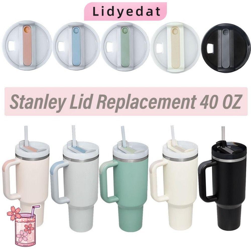 LIDYEDAT165 1 ชิ้นถ้วยแก้ว, ไม้สําหรับ Staney 40Oz ขวด, Splash Proof Themos ฝาปิดพลาสติกหลากสี