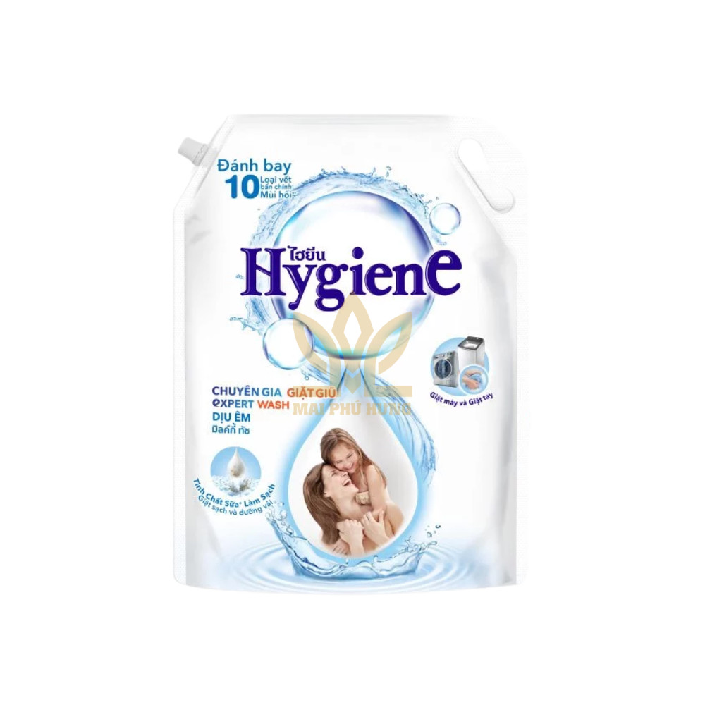 น้ํายาซักผ้าสูตรเข้มข้นนุ่ม - Milky Touch Hygiene Thailand - ถุง 1.8L/3L