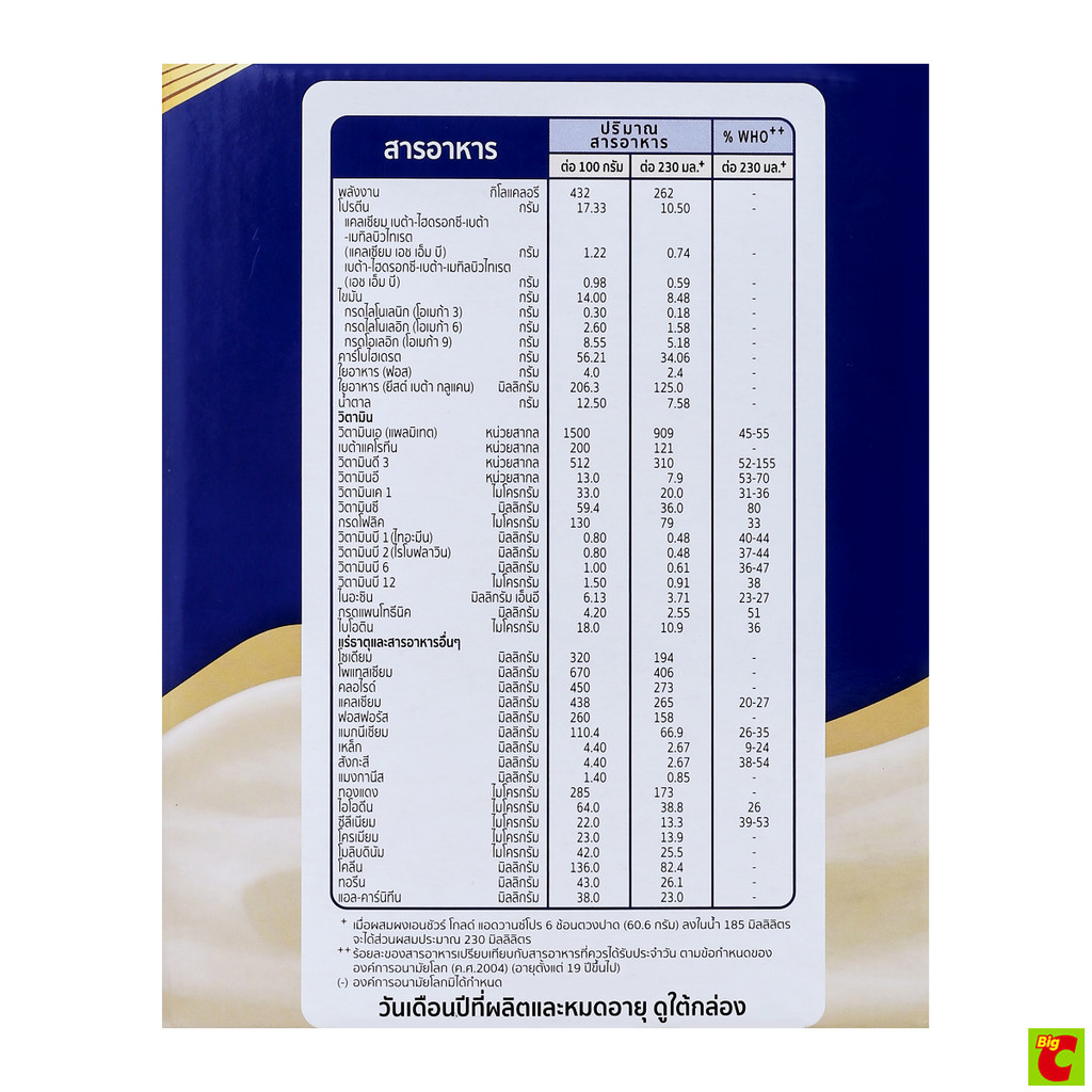 เอนชัวร์ โกลด์ อาหารสูตรครบถ้วนเสริม เอชเอ็มบี กลิ่นวานิลลา 1480 ก. - รูปที่ 2