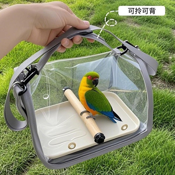กรงนกหัวจุก กรงนก กระเป๋านกแก้ว Bird Outing Bag Lizard Birdcage Small Pet Outing Bird Bag Transparen