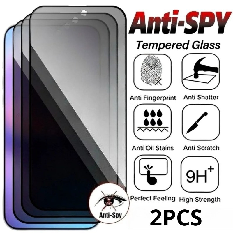 2Pcs Anti Spy กระจกนิรภัยสําหรับ Realme Q5i Q5 Q3t Q3s Q3i Pro Q5Pro 5G ความเป็นส่วนตัวสีดําขอบป้องก