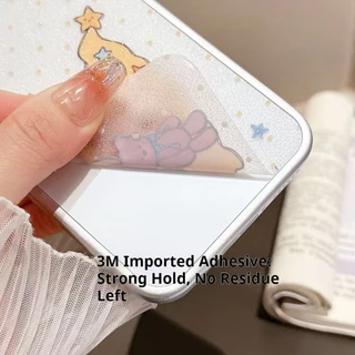 การ์ตูนน่ารักเลนส์ป้องกัน & Sparkle Back Film Kit สําหรับ iPhone 17 Pro/17 Pro Max Ultra Thin Color Film Set