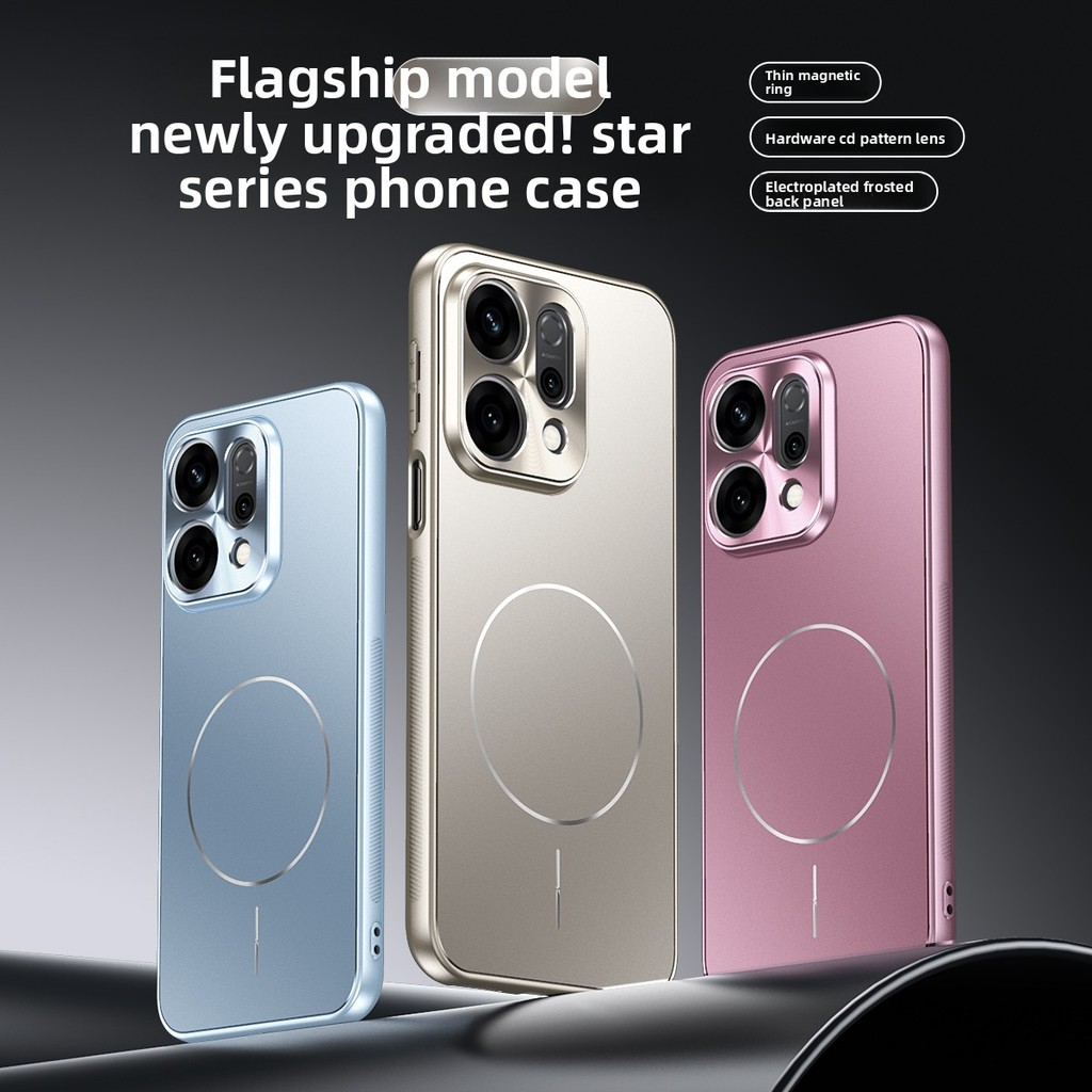 YYN สําหรับ OPPO Reno 14 Pro 5G Reno14 ปลอก Matte PC กรอบโลหะกล้องกันกระแทกเคสโทรศัพท์ฝาครอบ