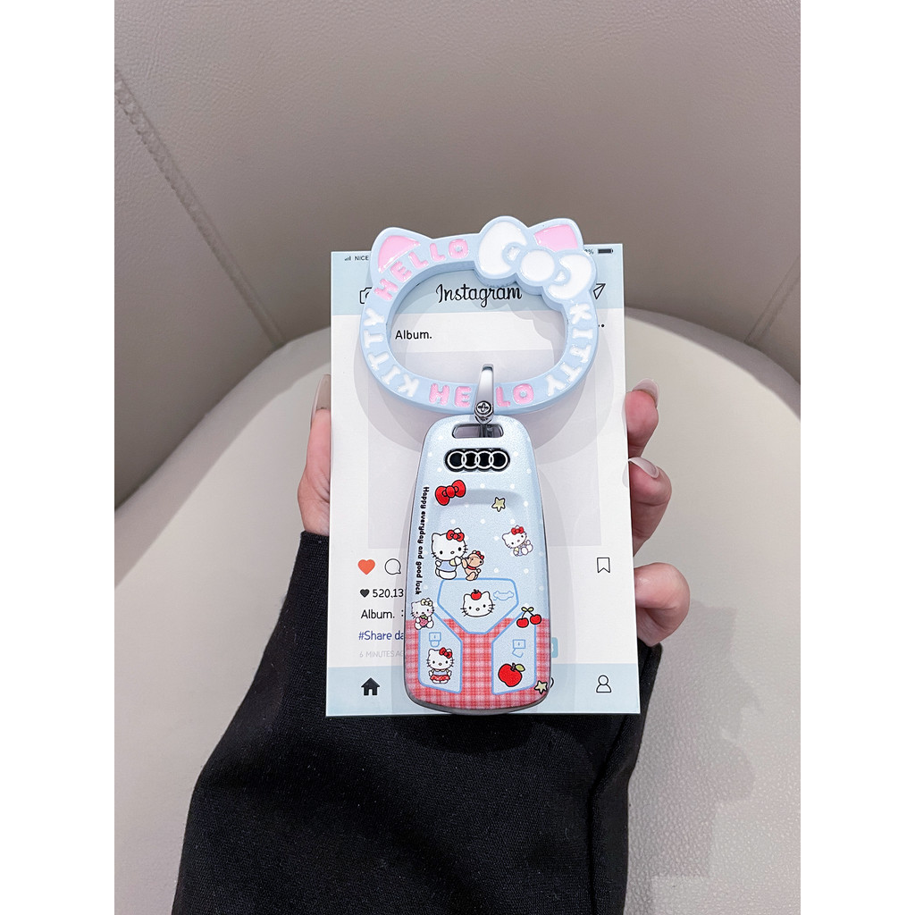 เหมาะสําหรับ 2025 Audi a4l ฝาครอบกุญแจ q5l ป้องกัน a6l หรูหรา q3 รถ a3 เปลือก a7 หัวเข็มขัด q4etron