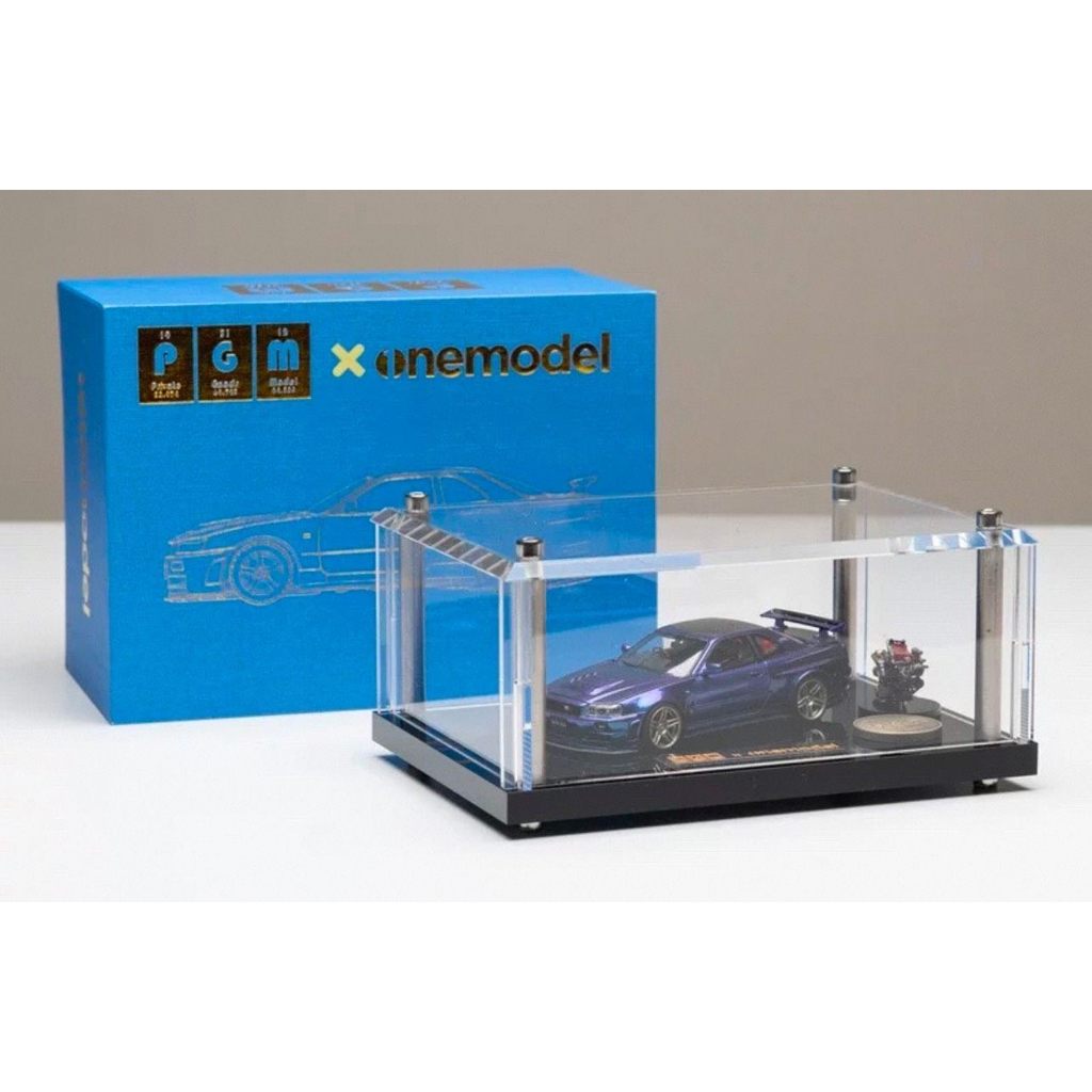 [Out] PGM x onemodel Co-Branded Nissan GTR R34 Alloy Car Model 1/43 Scale Chameleon Purple Alloy Ful