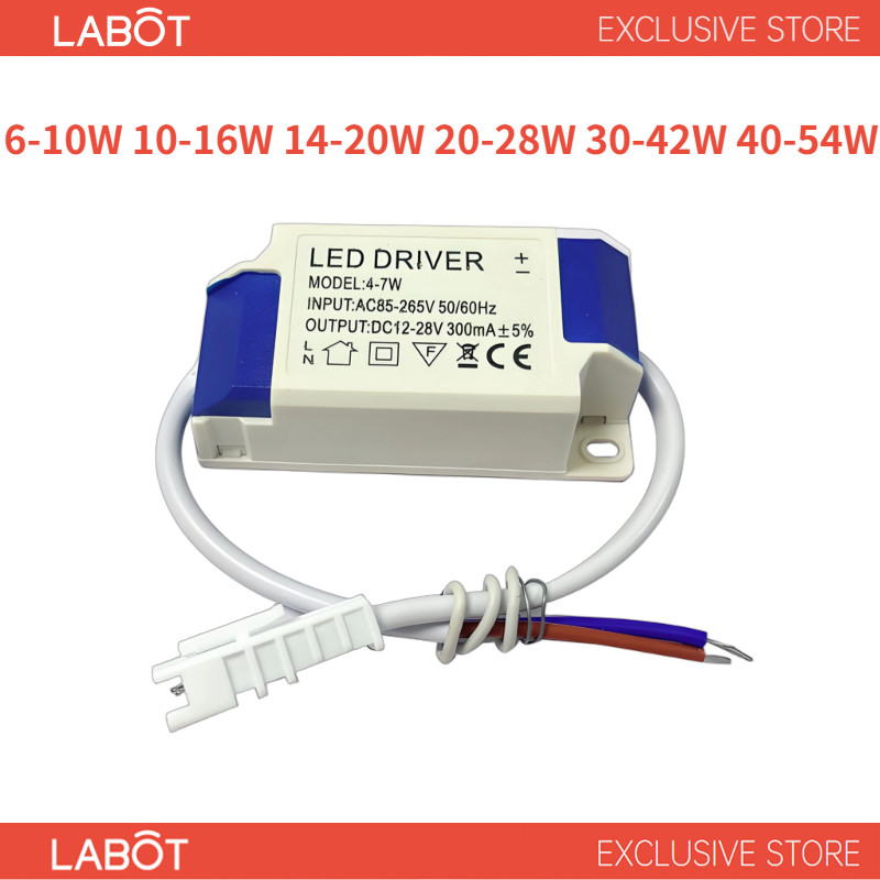 LABOT LED Driver Power Supply 4-7W 8-18W 8-24W 24-36W 36-50W 300MA SM ชายหัว