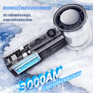 พัดลมพกพาขนาดเล็ก ปรับความเร็วลมได้ 100 ระดับ พัดลมพกพา พัดลมเทอร์โบแรงที่สุด ลมแรง เย็นเร็ว หน้าจอ LED