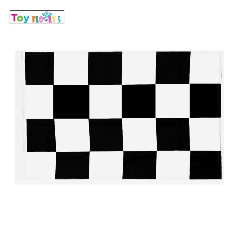 [Flurishroly5] Racing Black White Chequed เริ่มต้น End Banner Flag 90x150 ซม. Lattice Flag
