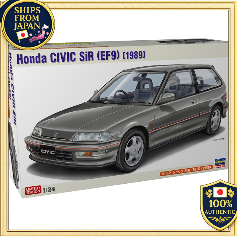 Hasegawa 1/24 Honda Civic SiR (EF9) (1989) Plastic Model 20809
