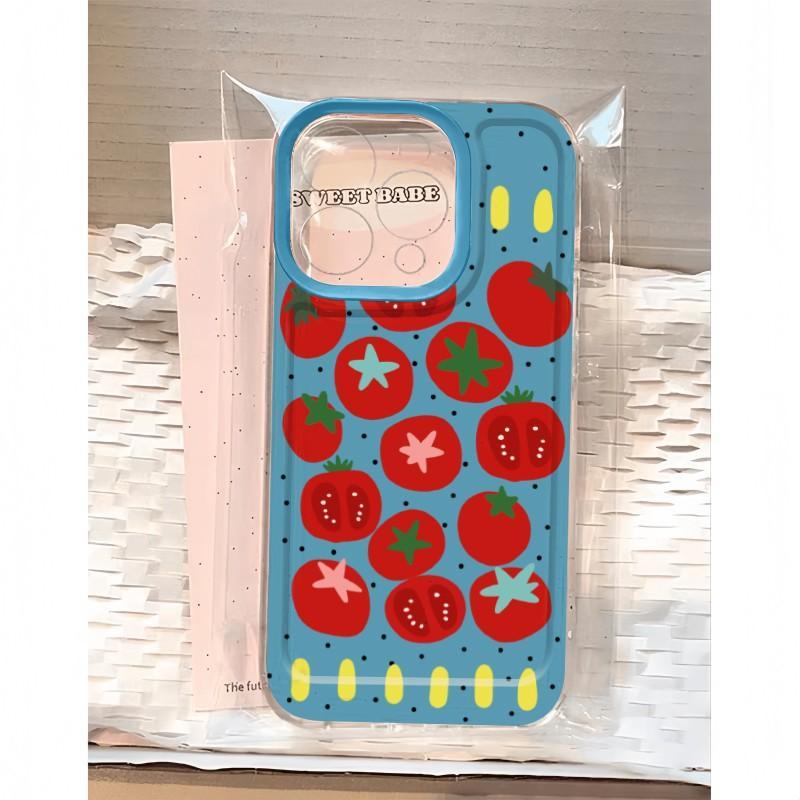 【ของใหม่!】เคสไอโฟน เคส iPhone 17 Pro Max/16 Pro/15/14/XR ลายจุดมะเขือเทศการ์ตูน  วัสดุไม่เหลือง+รับแ