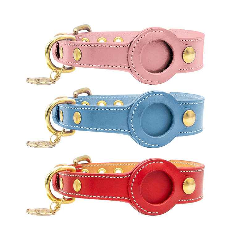 Device Collar gps Walking Anti-Collar Protection airtag Tracking Apple Lost Leather Case Pet Positio