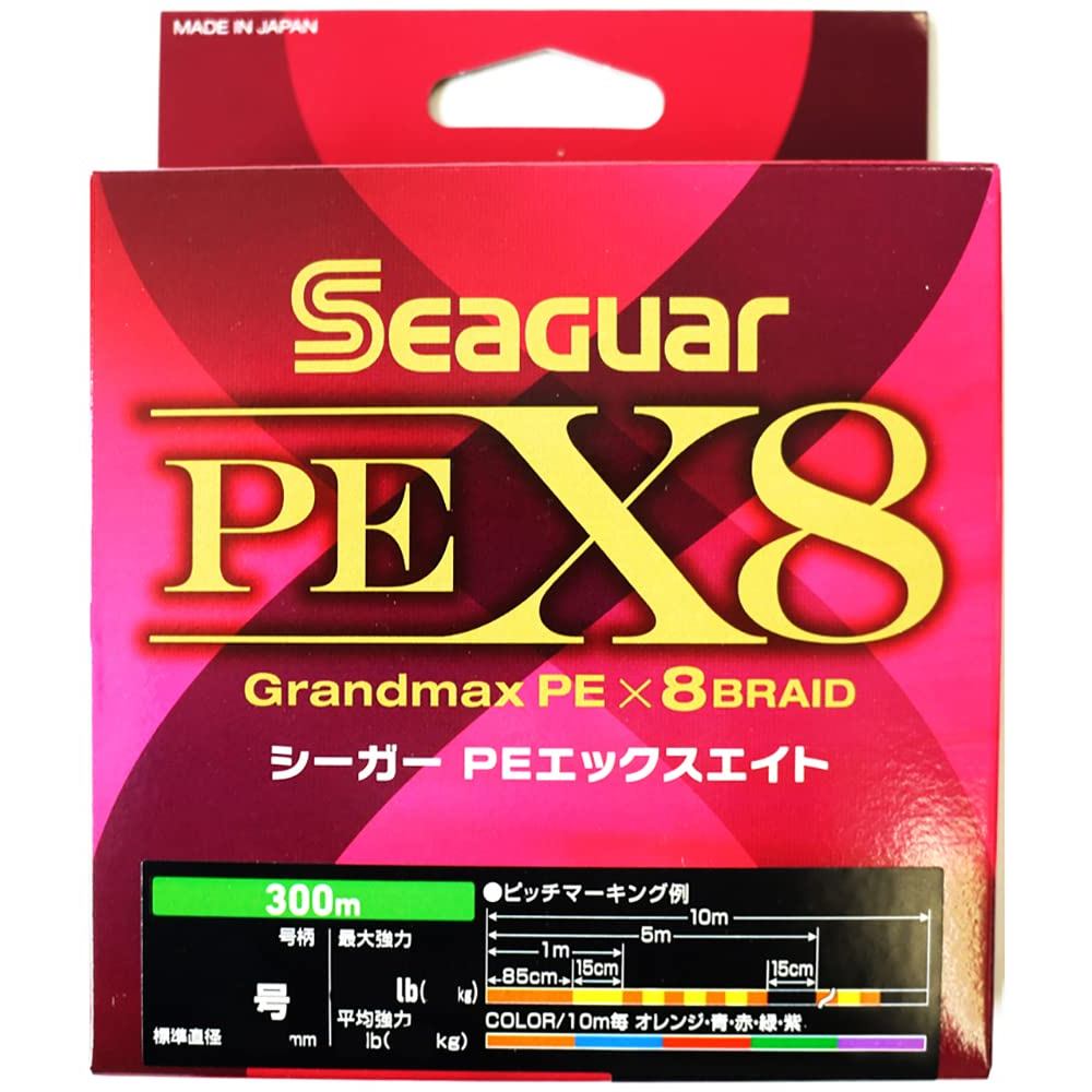 Seaguar PE Line, Seaguar PE X8 Fishing PE Line, 300m, 1.2号 (23lb/10.4kg), Multi-purpose.
