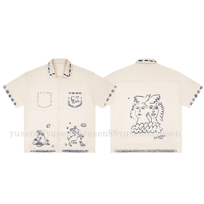 高品质 男女通用 A***D l* Cro***ped Camp Shirt เสื้อเชิ้ต