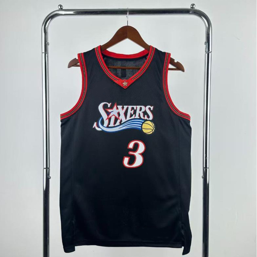 [กดร้อน]2026 เสื้อบาสเก็ตบอล Philadelphia 76ers Have Logo George Allen Iverson City Edition Jersey