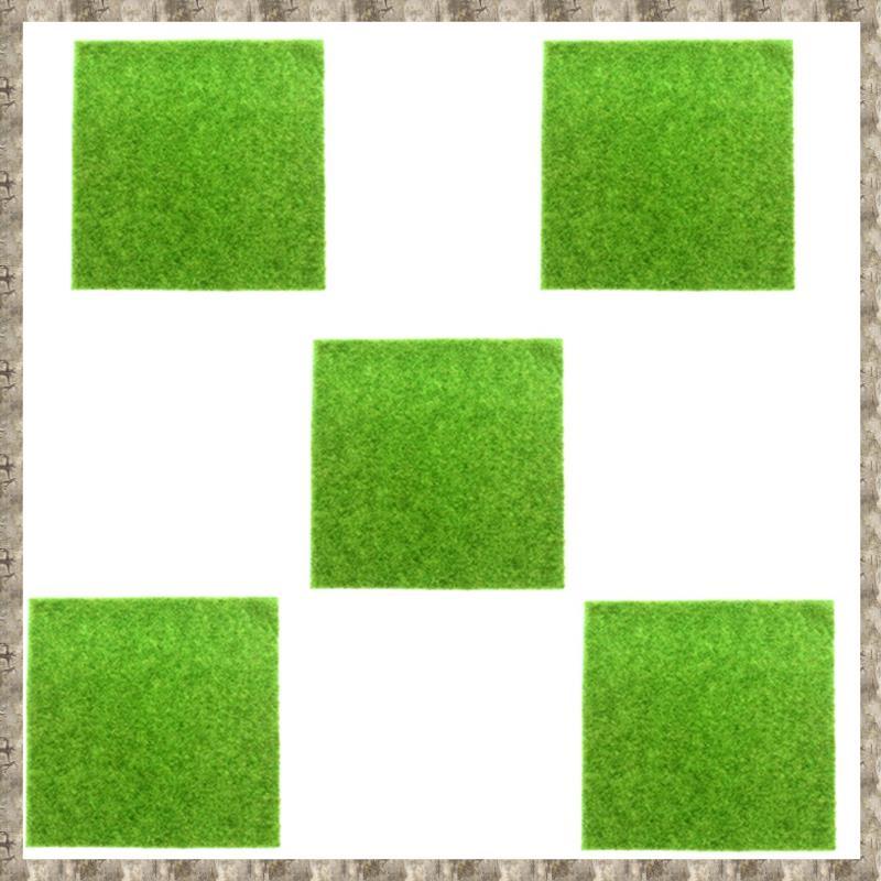 [zv0lma8i] สนามหญ้าเทียม DIY มินิจําลอง Flocking สนามหญ้า Moss Micro-Landscape พืชภูมิทัศน์ 15x15 ซม