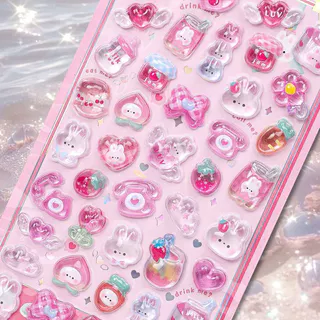 น่ารัก 3D Candy สติกเกอร์ Bonbon Drop Seal Kawaii การ์ตูนสติกเกอร์ตกแต่ง Murah พร้อมสต็อก