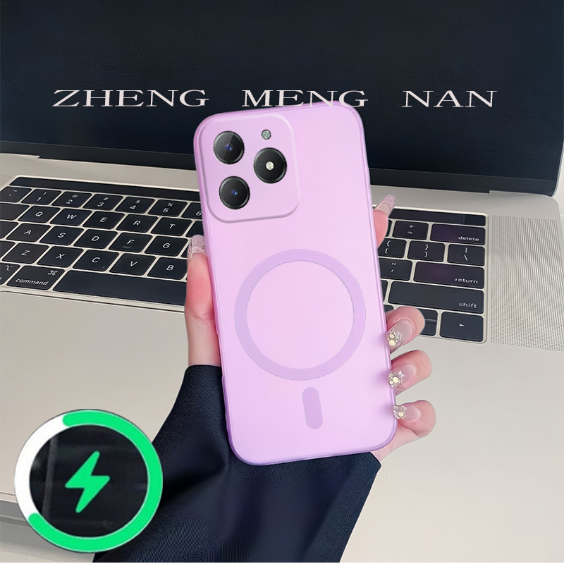 เหมาะสําหรับRealme C61 C63 Narzo N63 C63 5Gเคสโทรศัพท์Frosted soft Shellพร้อมสายโปร่งใสกึ่ง0043