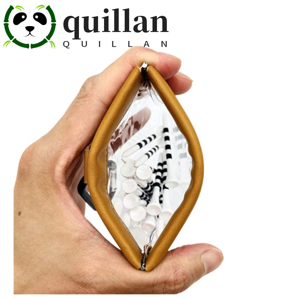 QUILLAN Golf Tees กระเป๋าพกพาใส่TEE โปร่งใส มีคลิปสำหรับGolfer