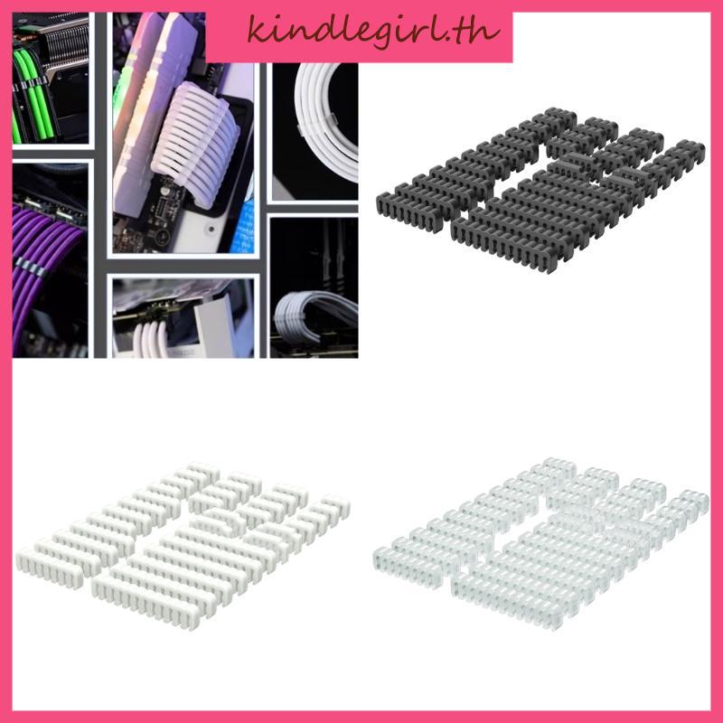 KING 34PCS อะคริลิคสายไฟหวีชุดสําหรับจัดระเบียบสายไฟคอมพิวเตอร์สําหรับ 24Pin 8Pin