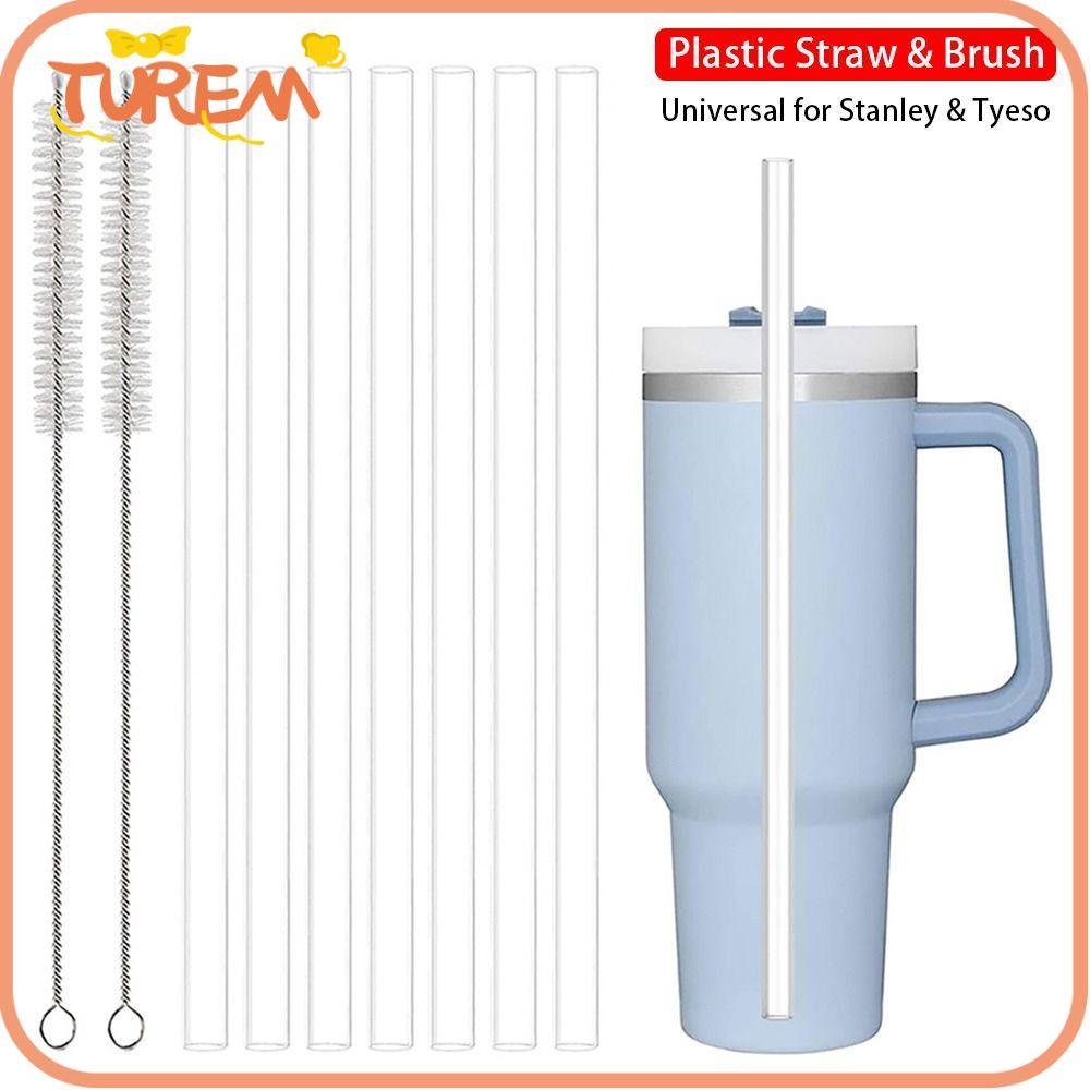อนาคต 1เซ็ตหลอดพลาสติกพร้อมแปรงตรงหลอดถ้วย,นํามาใช้ใหม่ดื่ม9มิลลิเมตรเปลี่ยนหลอด