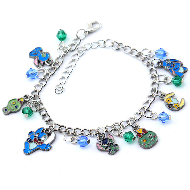 Spot Goods#Anime merchandise: Lilo & Stitch626Test product Stitch combination pendant alloy bracelet