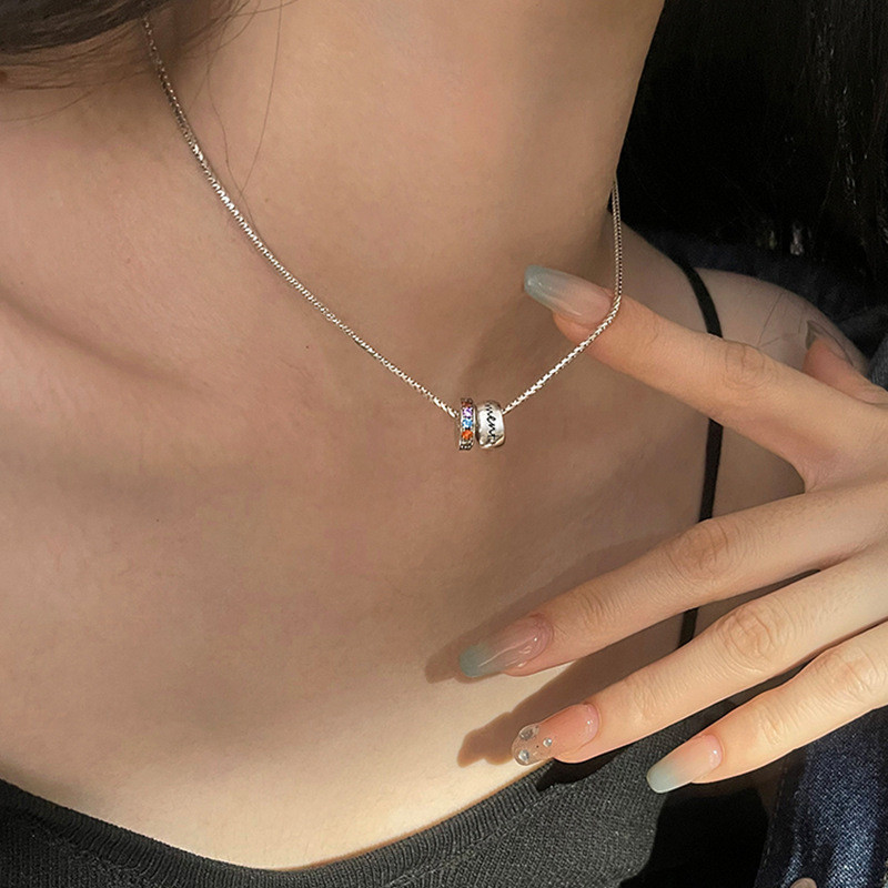 [Bo Ye] สร้อยคอมรกตัวอักษรเพชร สไตล์ฮิปฮอป สำหรับสุภาพสตรียามพิเศษ