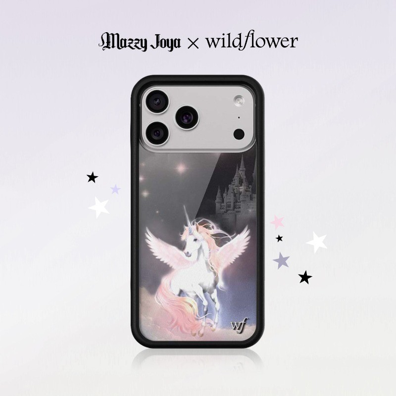 Mazzy Joya x ดอกไม้ป่ายูนิคอร์นเคสโทรศัพท์สําหรับiPhone 12 13 14 15 16 Pro Max 14 15 16 PlusซิลิโคนAnti-FallingกันกระแทกปกหลังWFปลอกสําหรับiPhone 17 Pro Max 17 Air