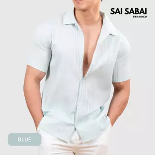 ของแถม ซื้อคู่สินค้าตะกร้าหลักก่อนจะลดอัตโนมัติ เสื้อเชิ้ตแขนสั้นผ้าด็อบบี้ (ลายริ้ว) SAI-SABAI (SS038)